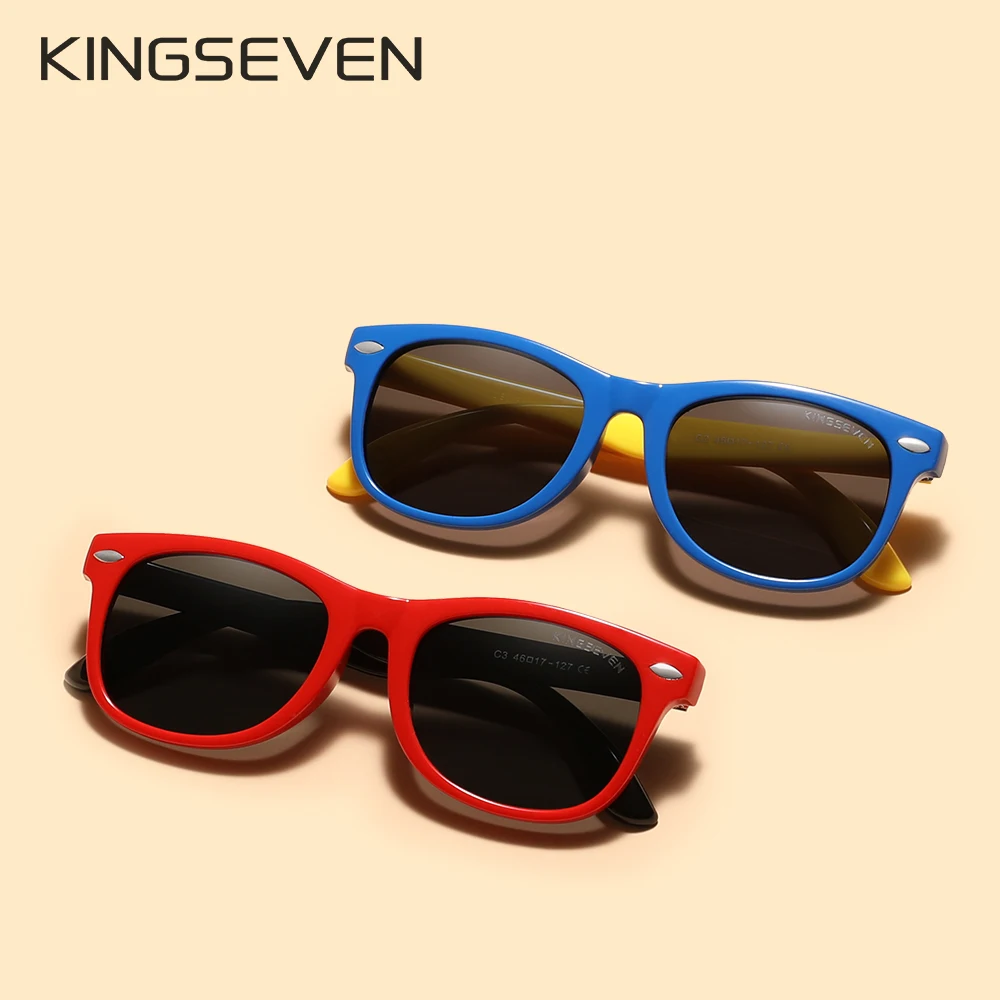 KINGSEVEN Brand Children Sunglasses Polarized Girls Design Glasses Decorative Sun Glasses For Boys Gafas De Sol UV400