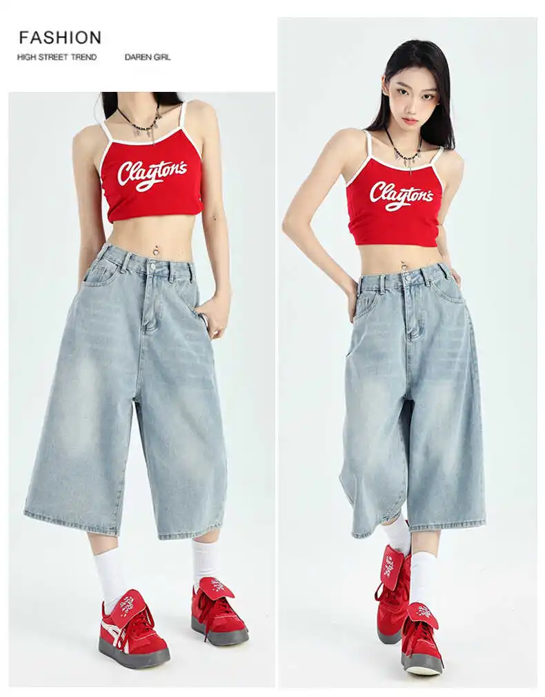 

Прямые джинсы с высокой талией в стиле ретро, женские летние тонкие новые свободные утягивающие брюки небольшого размера с семью широкими штанинами, повседневная мода