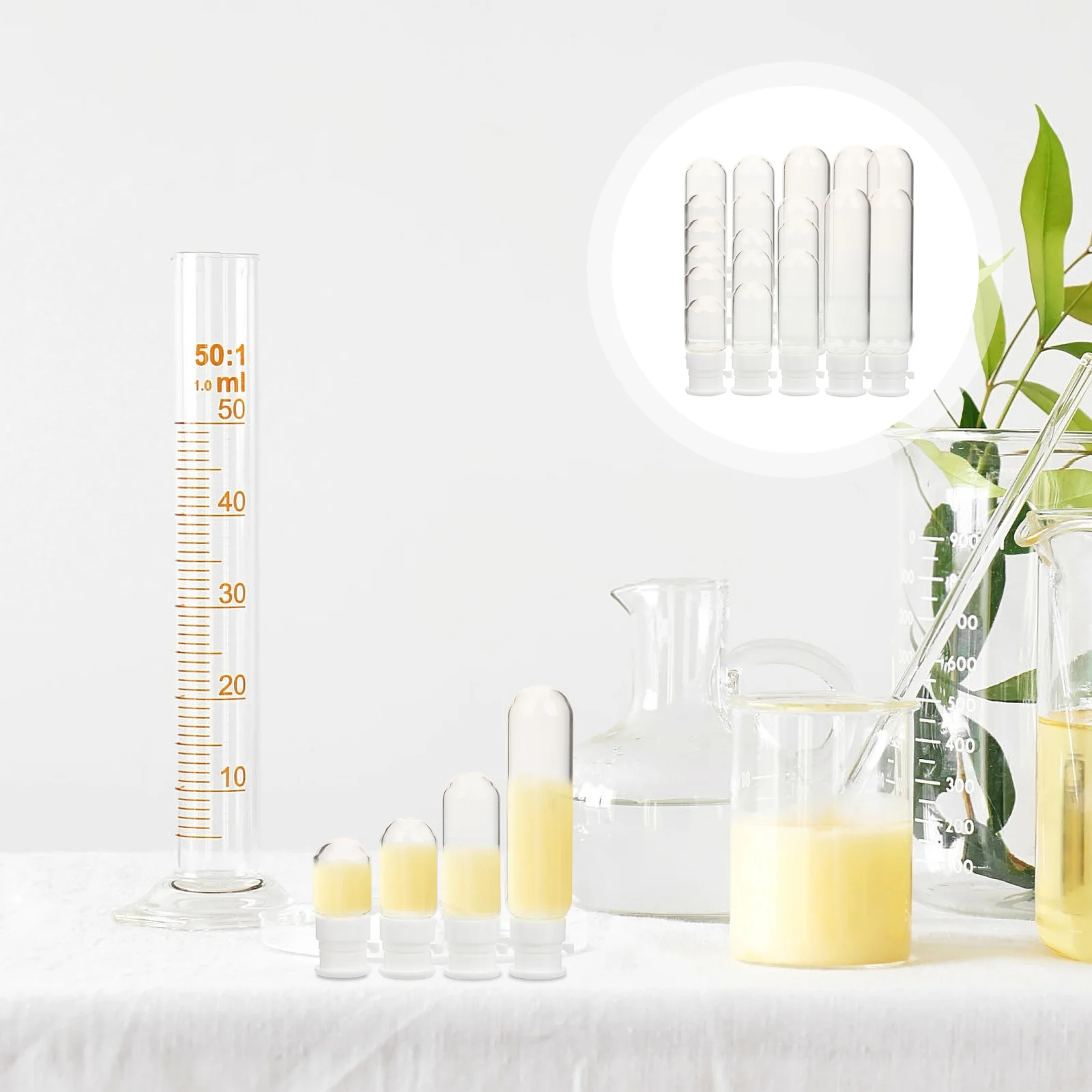 20Pcs 빈 유리 병 리필 용기 투명 미니 2Ml 3Ml 5Ml 10Ml 누출 방지 소형 여행용 병