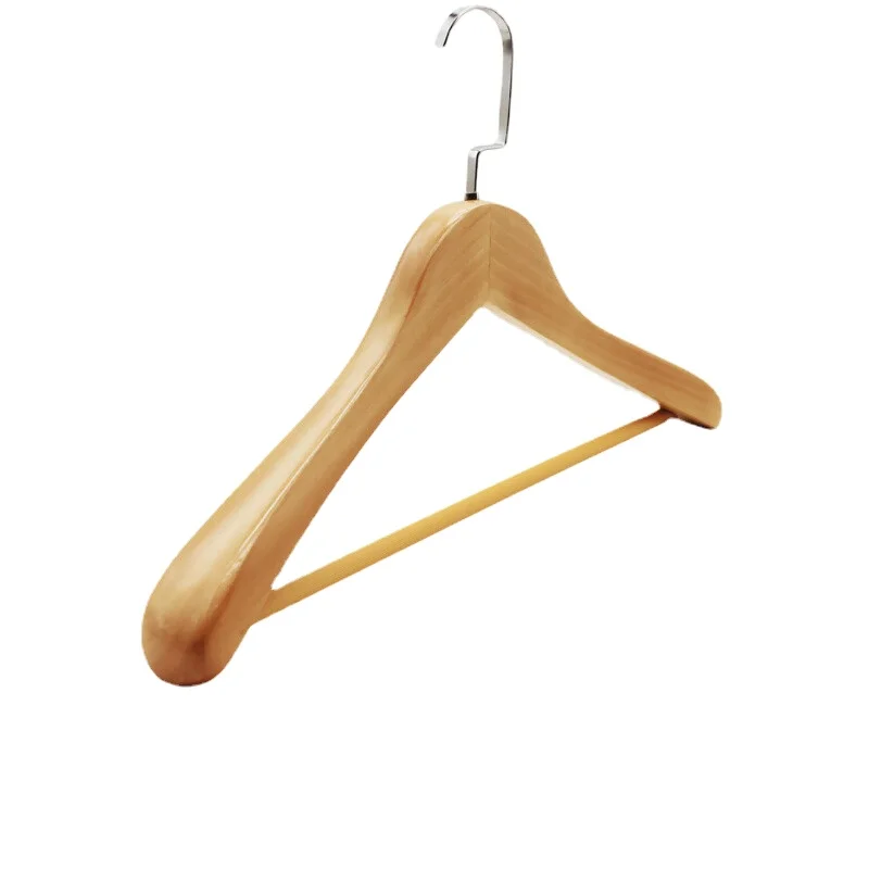 

Clothes Hanger Solid Wood Thickened Solid Color Commercial Suitable for Hotel Hotel Wardrobe Adult Home Retro EuropeanStyle 5Pcs