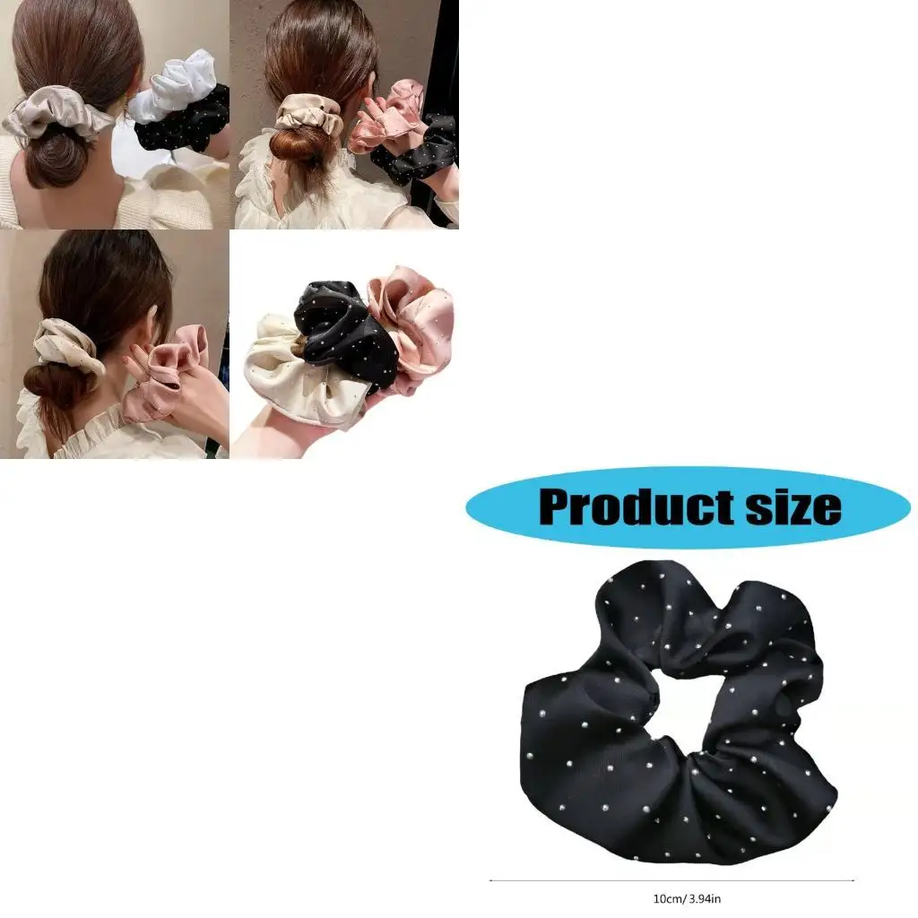

Элегантные резинки для волос со стразами, 3 шт., нежный держатель для хвоста для ежедневного использования