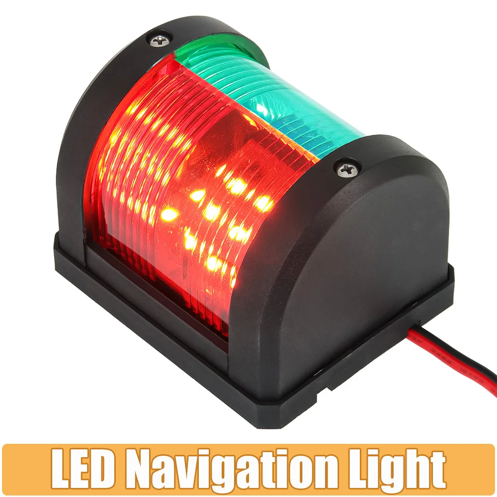 

ZMFJH 12 В светодиодный красный зеленый двухцветный морской навигационный фонарь морской сигнал лодки боковой красный зеленый лук свет парусный сигнал светодиодный фонарь