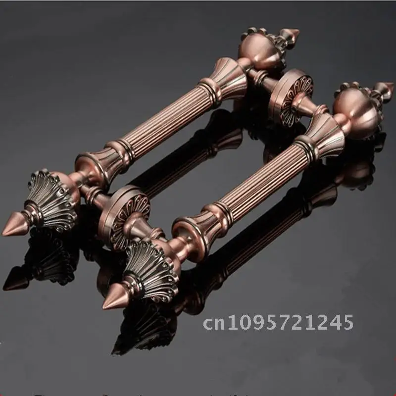 

1pcs Door Zinc Antique Handle Alloy 280-550mm Length Handle Door Pull Handle Entrance Shopping Door Gate Mall Bronze Hotel