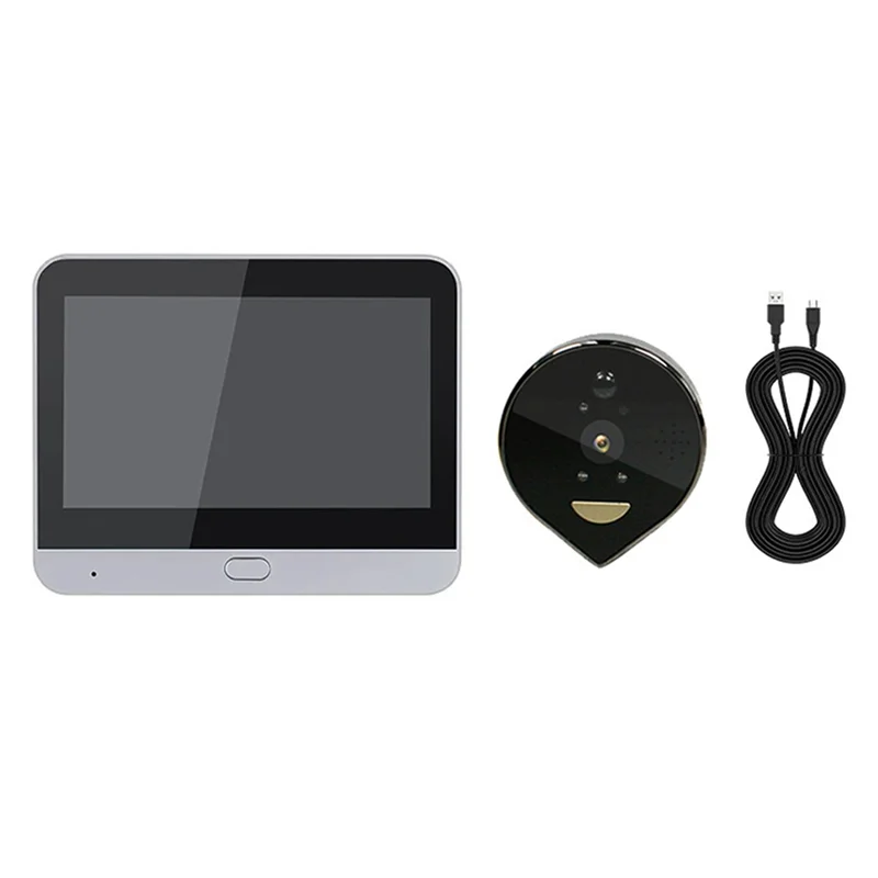 SQPP-Digital Night Vision Cat Eye Doorbell - Tuya Wifi Smart Monitoring For Your Home