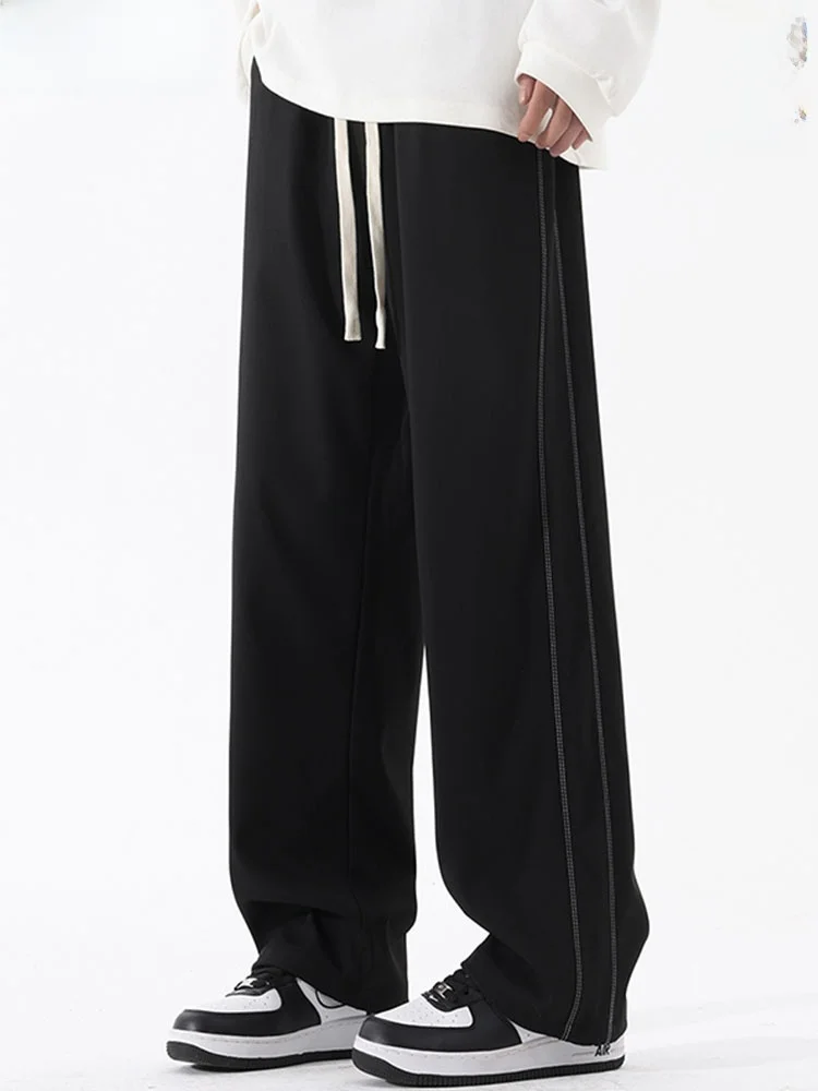 

Мужские повседневные брюки Wassup Dozen с прямыми штанинами, свободный крой, удобные брюки из полиэфирного волокна, осень-весна, модный бренд, спортивные штаны для отдыха...