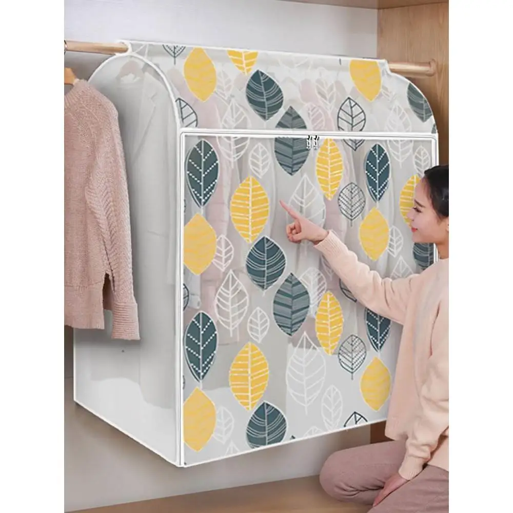 

Пылезащитный чехол для одежды с полным покрытием, для домашнего использования, органайзер для хранения одежды, в комплекте широкая вешалка для пальто