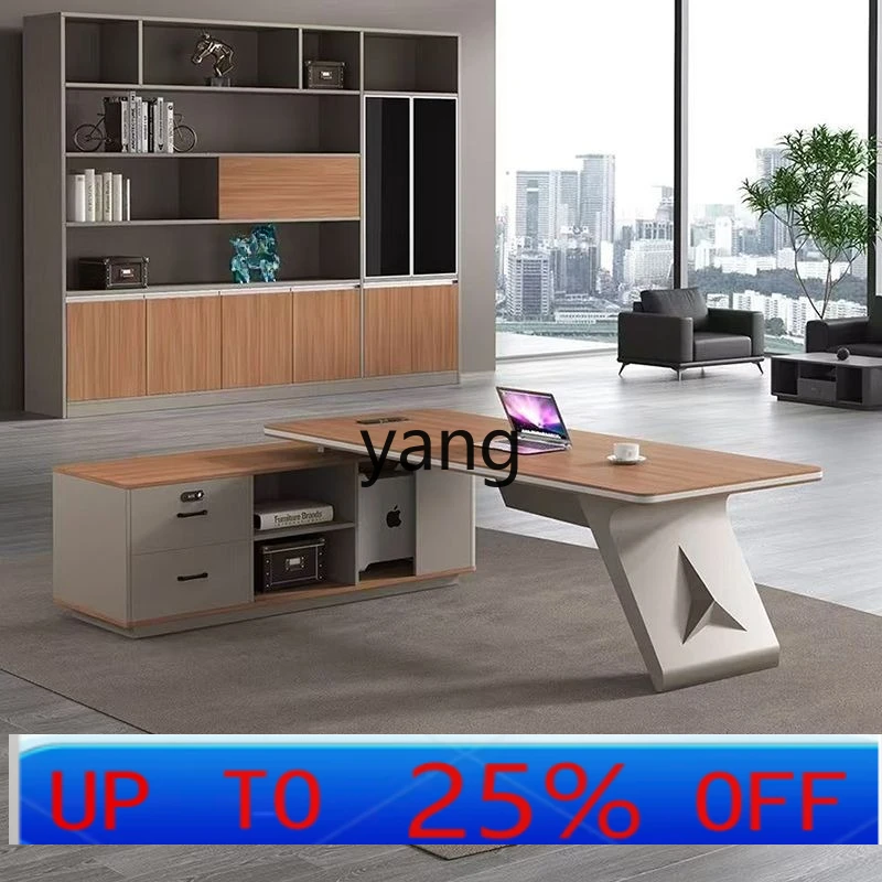 LH desk simple modern light luxury manager office desk and chair combination