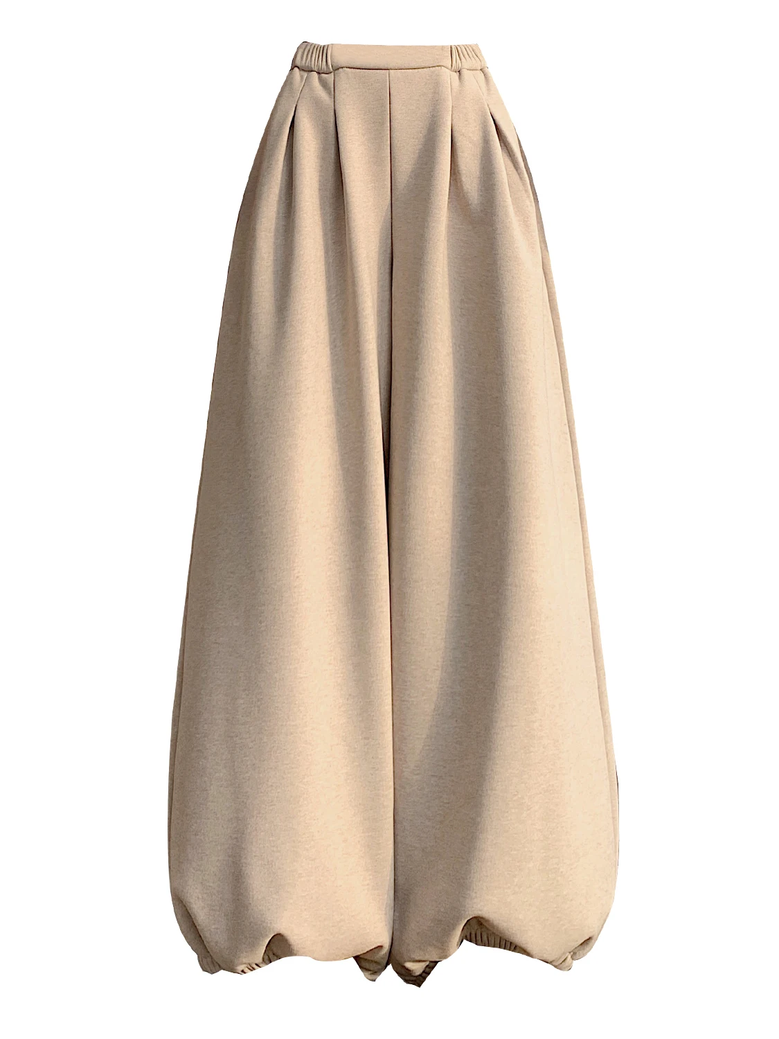 Dames Corduroy Lantaarnbroek Herfst Winter Thiened Fce Dstring Broek Casual broek met rechte pijpen Hoge taille