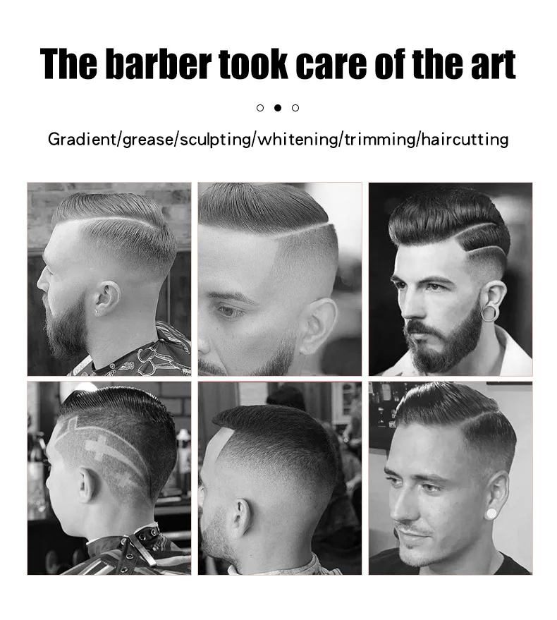 HIENA مقص الشعر مجموعة 2000mAh عالية الطاقة الكهربائية الشعر المتقلب الصامت نحت آلة قطع الشعر الرجال الحلاقة شفرات HYN-276