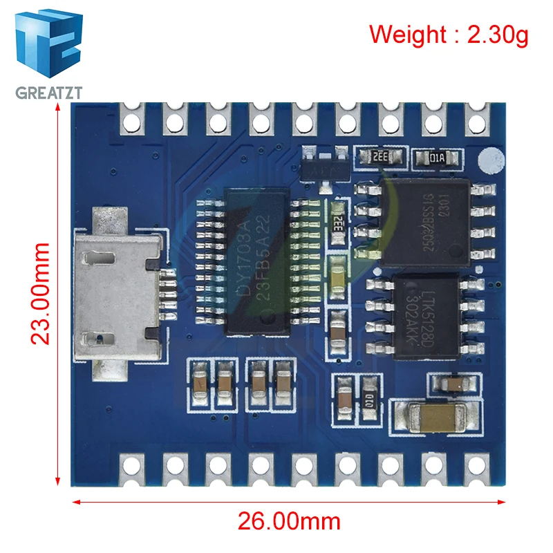 GREATZT DY-SV17F Audio Module Mini MP3 Player IO Trigger USB Flash Voice Module MAR25 For diy