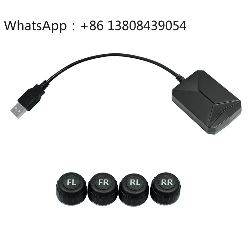 

USB TPMS-система контроля давления в шинах для Android с дисплеем и сигнализацией, 5В, внутренние датчики для автомобильной навигации и автомагнитолы, 4 датчика