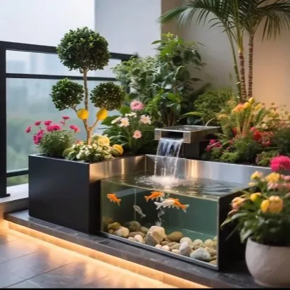 Landscaping flower box, stainless steel flower box, the source factory is trustworthy, and a variety of colors and styles are .
