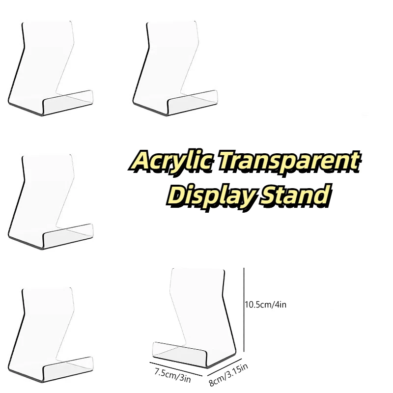 1/2PCS Transparent Display Stand Book For Shelf Desktop Bookshelf Acrylic Clear Storage Office