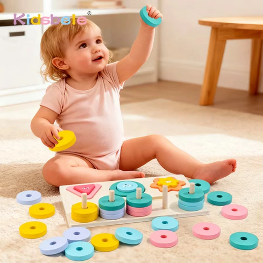 Montessori Holz Farbe Form Kognitive Klassifizierung Passende Spiel Hands-on Feinmotorik Spiel Angeln Spielzeug Für Kleinkind Jungen