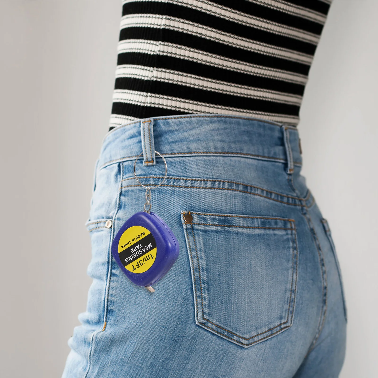 

20Pcs Mini Tape Measure Key Holder Retractable Measuring Tape for Household Outdoor Portable Design Clear Scale Marks Smooth