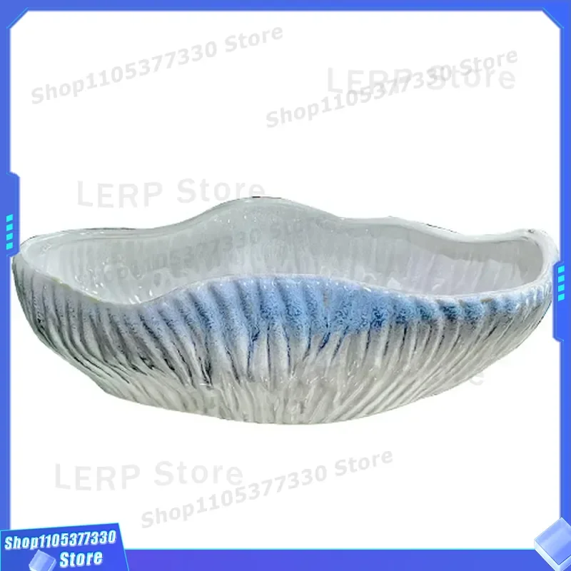 Creative Ceramic Sashimi Plate Large Seafood Platter for Salmon Ice Dish High End Serving Tray Japanese Style Dinnerware Set