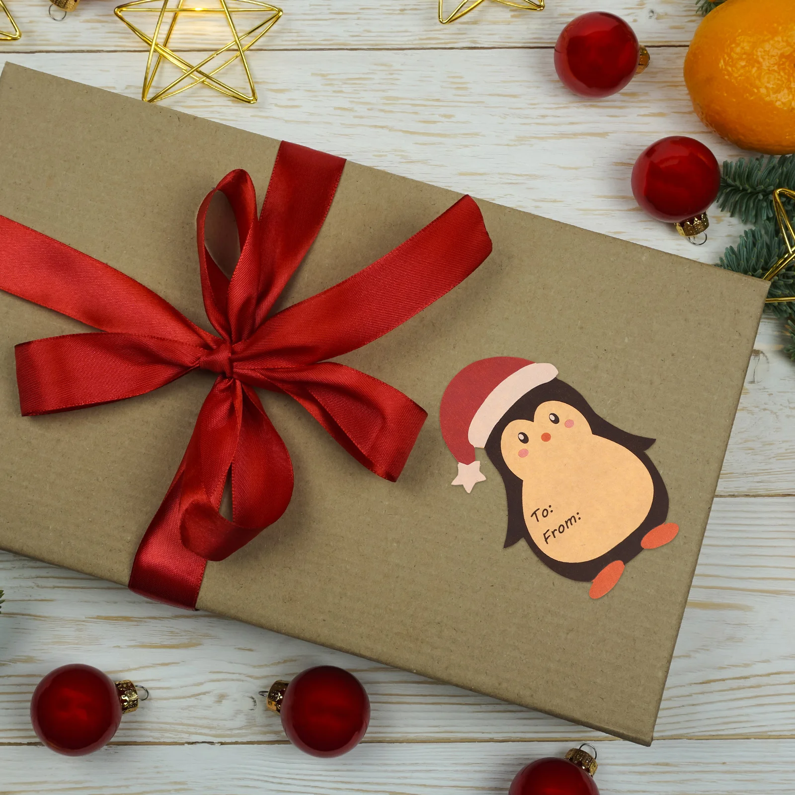 

20 Sheets Self-adhesive Label Sticker Christmas Car Magnets Refrigerator Cap Favor Tags Stickers Gift Decorate