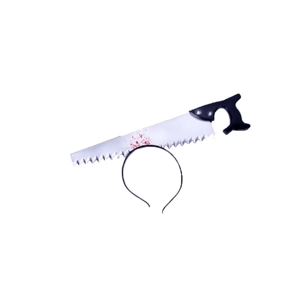 

Tricky Hammer Plastic Saw Scary Hair Hoop Women Hairband Simulation Headwear Halloween Headband