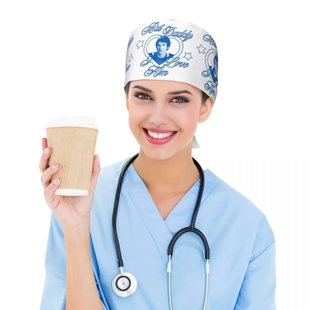 Ilya But Daddy I Love Heated Rivalry Scrub Hat Doctor Working Surgical Cap Men Women Adjustable Nursing Caps for Dentist