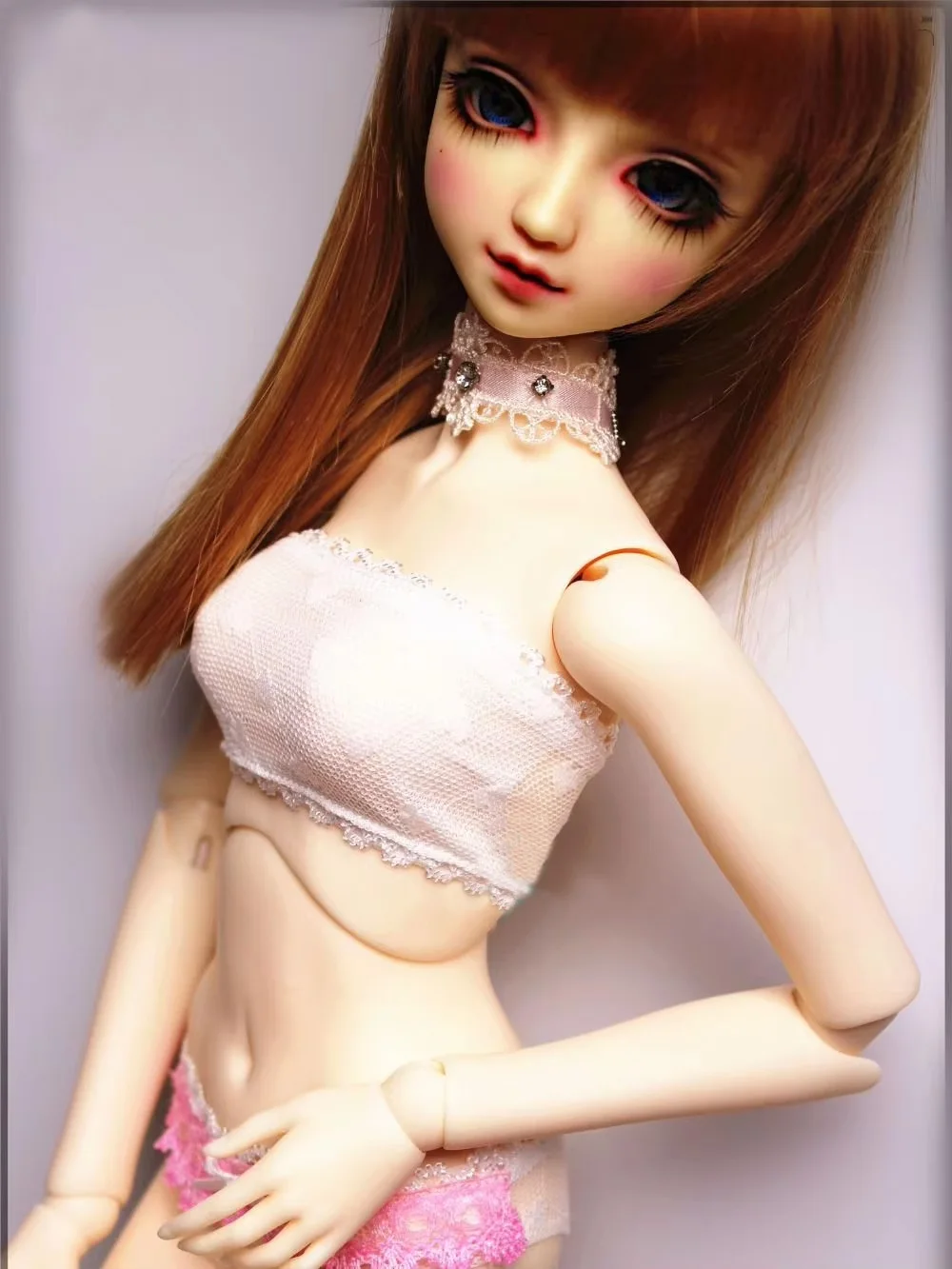 BJD Dolls Accessories Fits 1/3 1/4 1/6 28--62cm YOSD MSD DD SD BJD Doll Fashion Tube Top Lace Panties Underwear