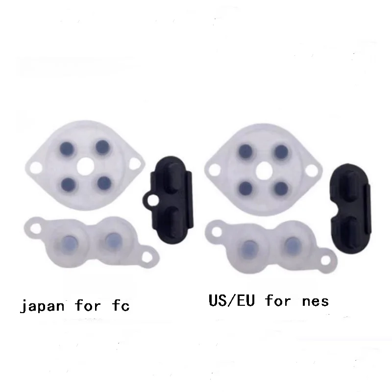 one set Rubber Replacement Parts For NES FC PC Controller Joy Pad Silicon Conduct Rubber Button