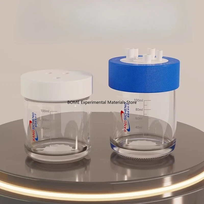 

5 Port Sealed Electrochemical Cell 3 Electrodes 2 Gas Holes System for Electrolysis Experiments