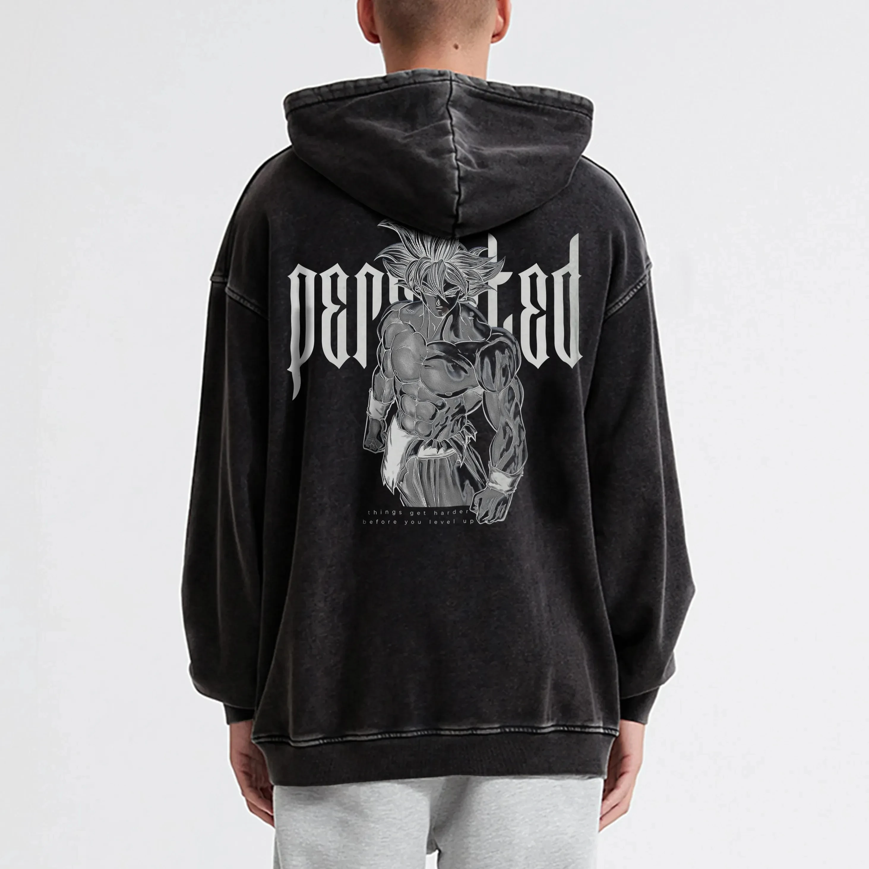 

2025 New Wukong Perfect Retro Hoodie Dragon Ball Men's and Women's Fashion Pure Cotton Printed Washed Sweater