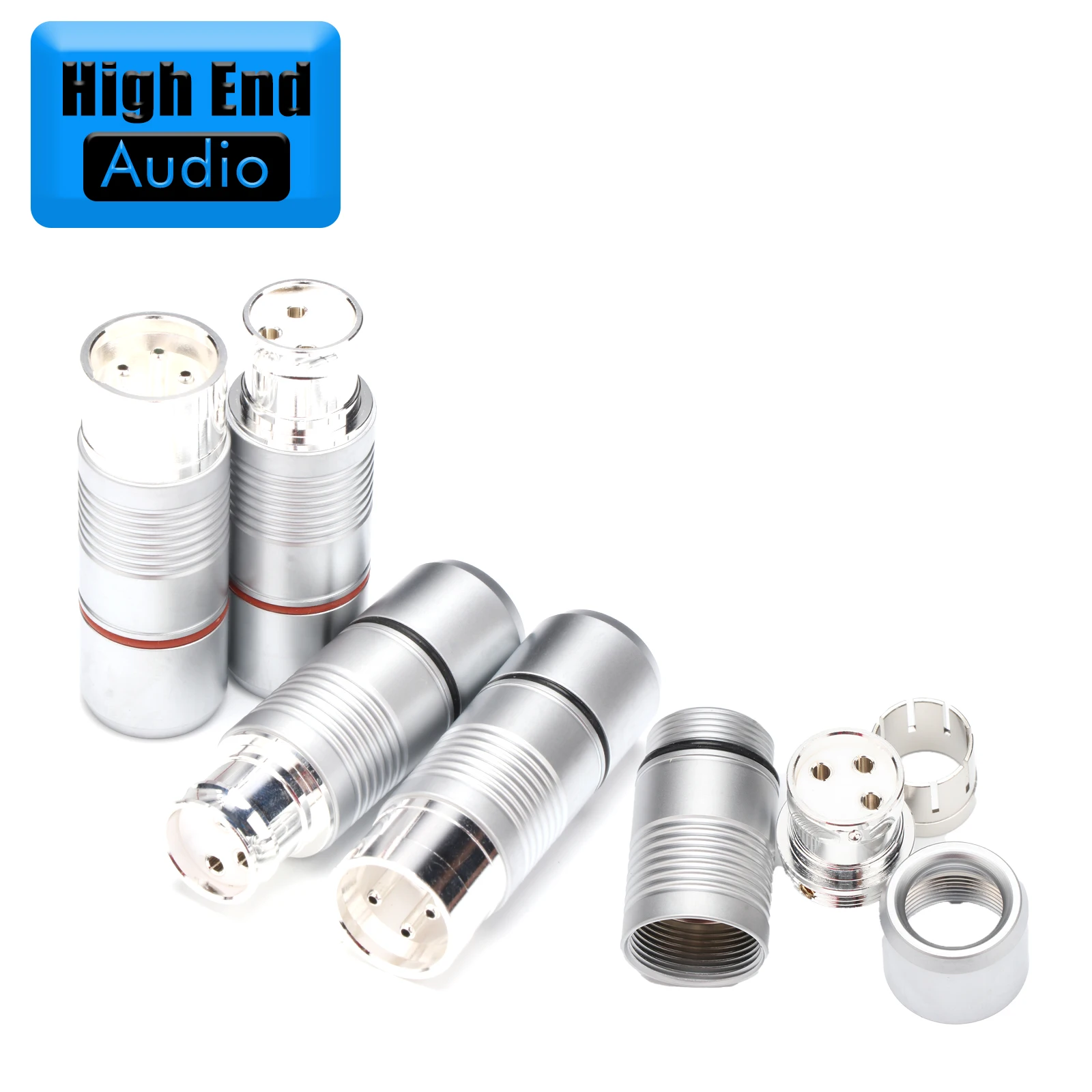 Preffair XLR Hi-End Silver Plated Tellurium Copper Male Female XLR Connector Audio XLR Balance Plug Connector For HIFI Plug