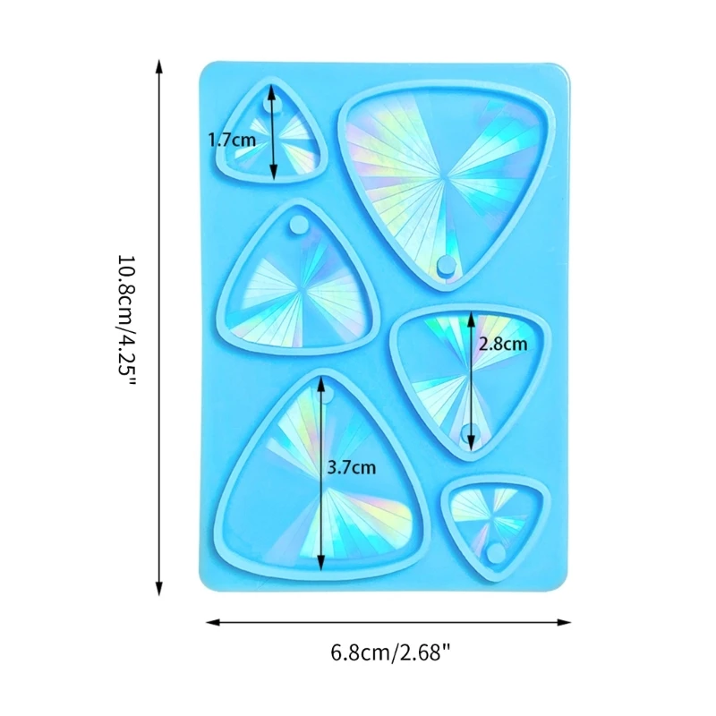 Moule en silicone holographique pour boucles d'oreilles, gouttes d'oreille légères ombres, moule en résine xy, bijoux porte-clés bricolage, élection en cristal