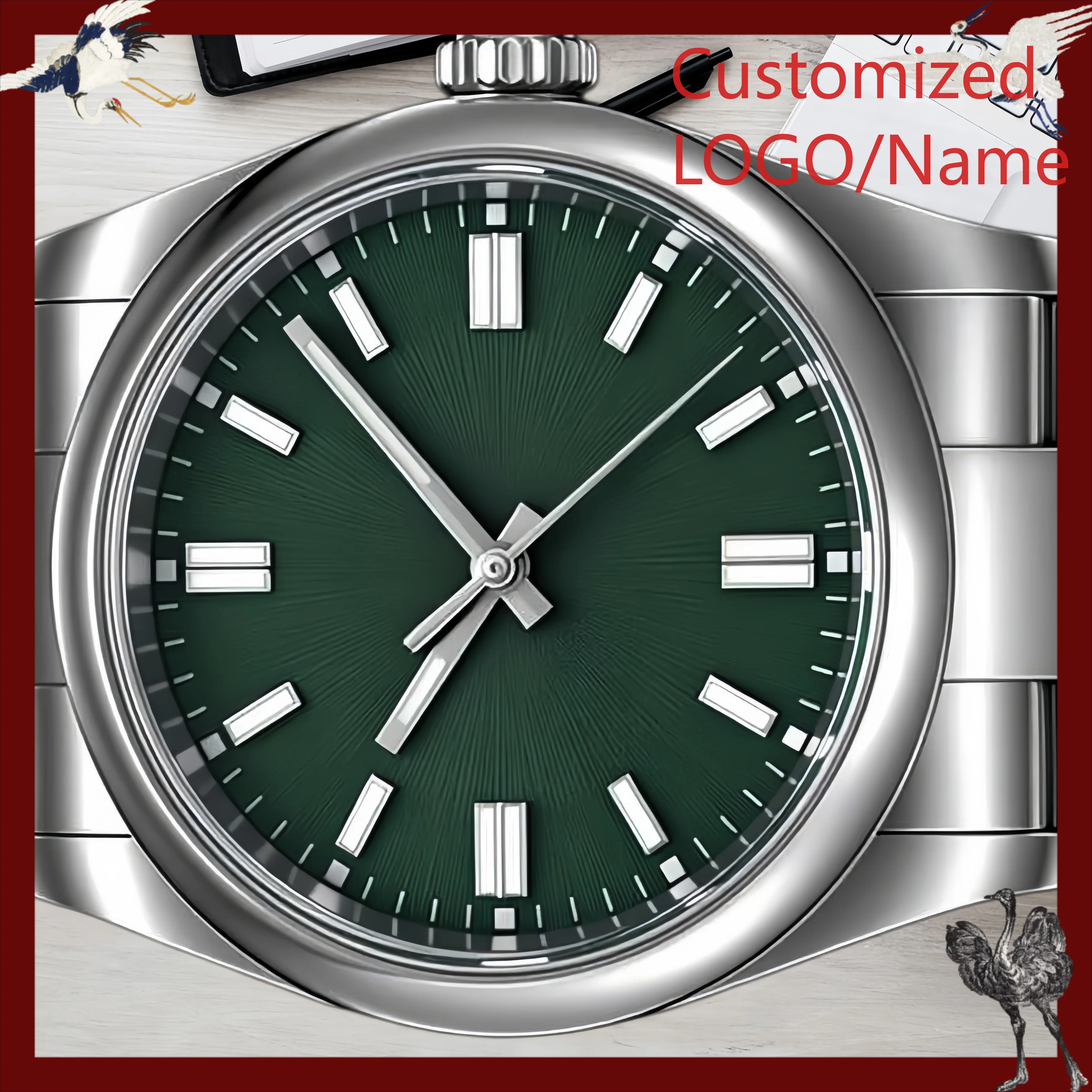 

Unisex Automatic Mechanical Watch, 904L Stainless Steel, 31 x 36 x 40 mm