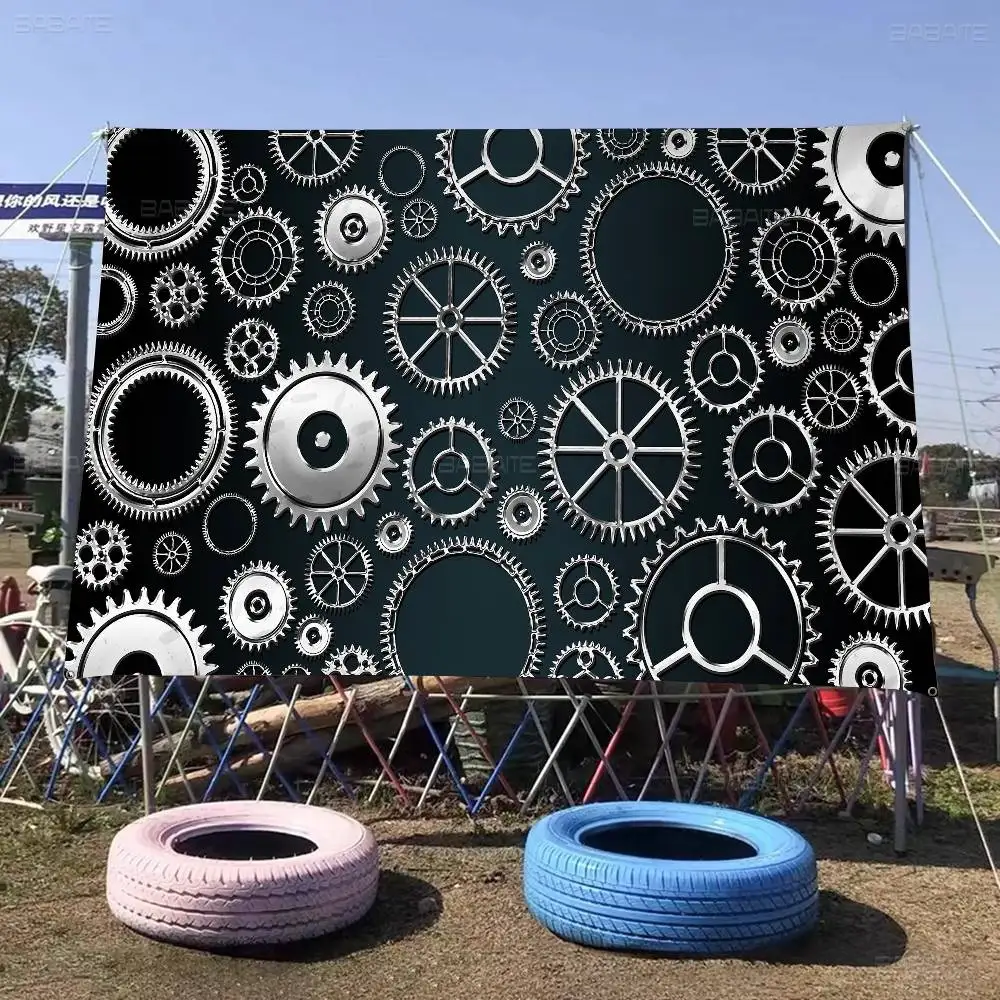 BBS Automotive Components Wheel Printed Large Flag Art Science Fiction Room Home Decor Decor Banner