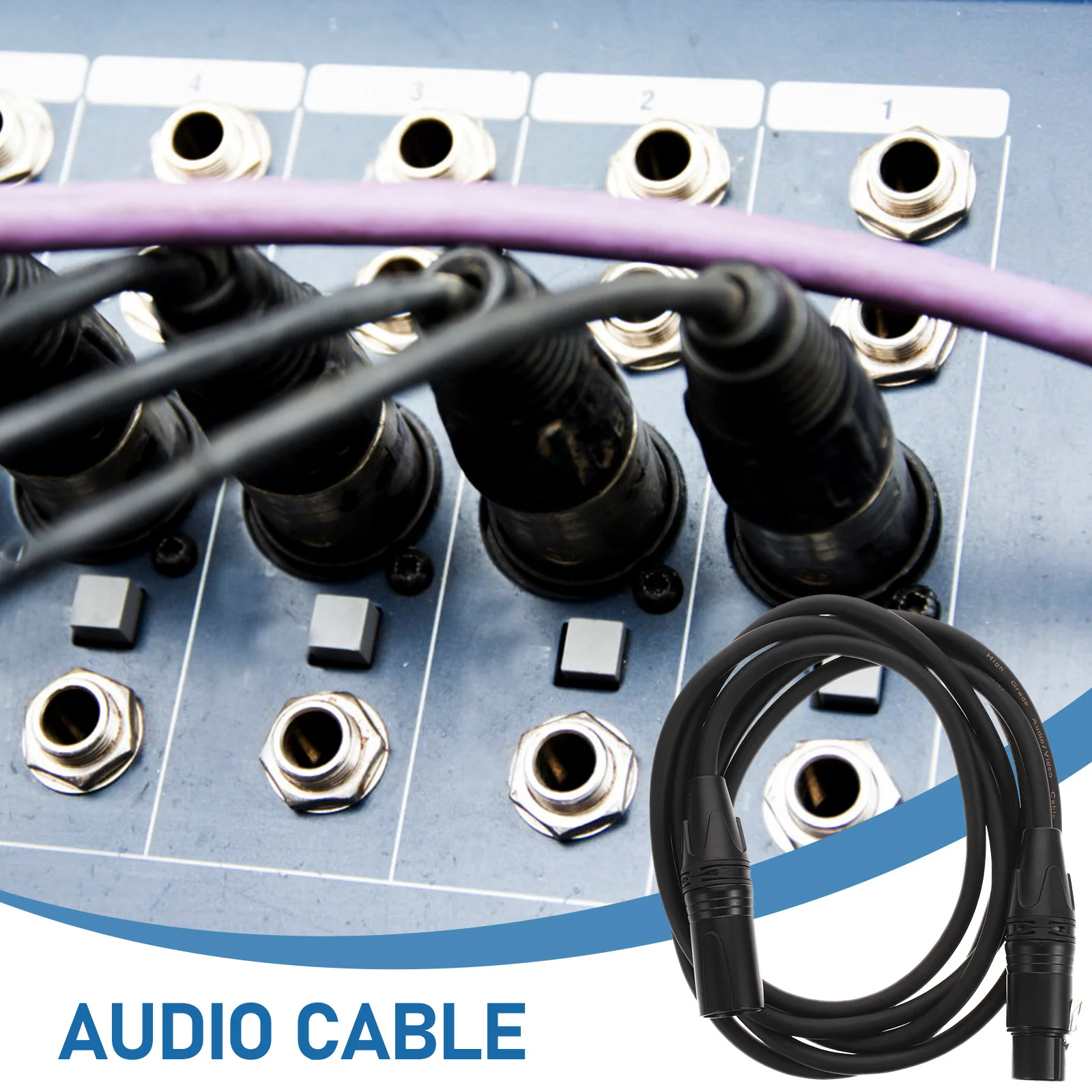 

Capacitor Microphone Audio Cable High-Quality Oxygen-Free Copper Wire Durable Mic Cord For Electric Guitar Bass Stereo