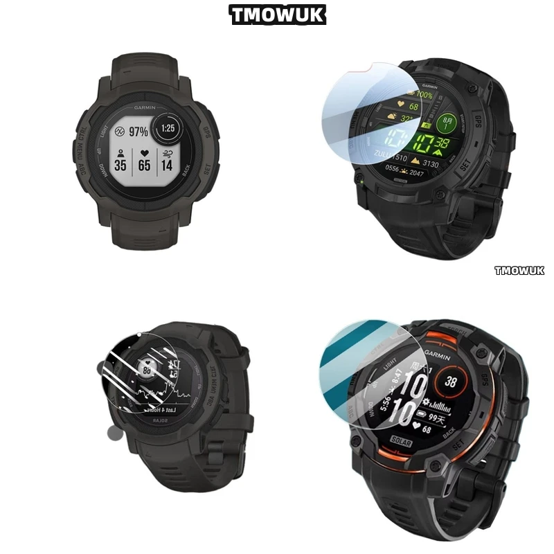 

For Garmin Instinct 2 2X 3 3E Crossover 40 45 50 Mm - 2-Pack HD Protectors - 9H Hardness, Smudge-Proof, Bubble-Free Design