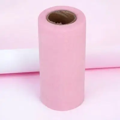 

Roll of 22M 15Cm Pink Tulle Banquet Wedding DIY Wrap Party Favor Floral Decoration Craft Wedding Tulle DIY Tutu Craft