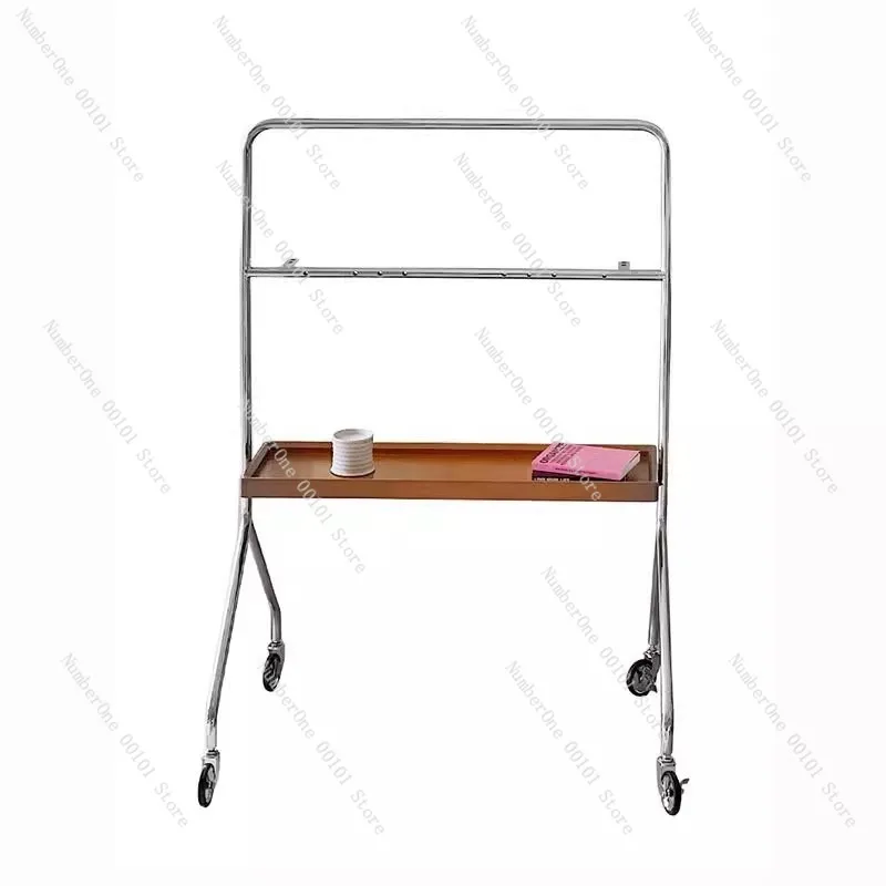 Nordic Style Mobile TV Stand Vintage Floor TV Cart Universal Rolling Television Bracket for Meeting Room Office Home Living Room