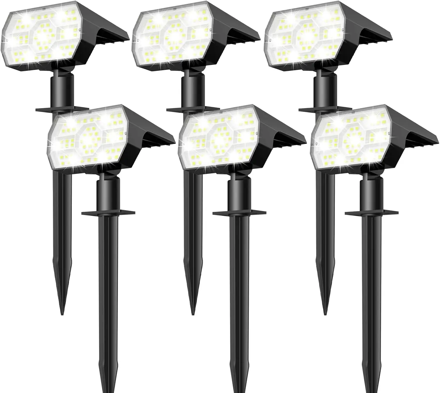 

Solar Lights Outdoor Waterproof, 56 LED 3 Modes Solar Powered Garden Spot Lights for Landscape - 6 Pack