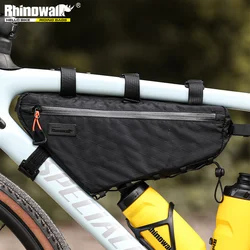 Rhinowalk Bike Tube Bag 2.9L Cycling Front Triangle Bottom Frame Bag Avoid Leg For MTB Road Bike Travel Storage Large Bag