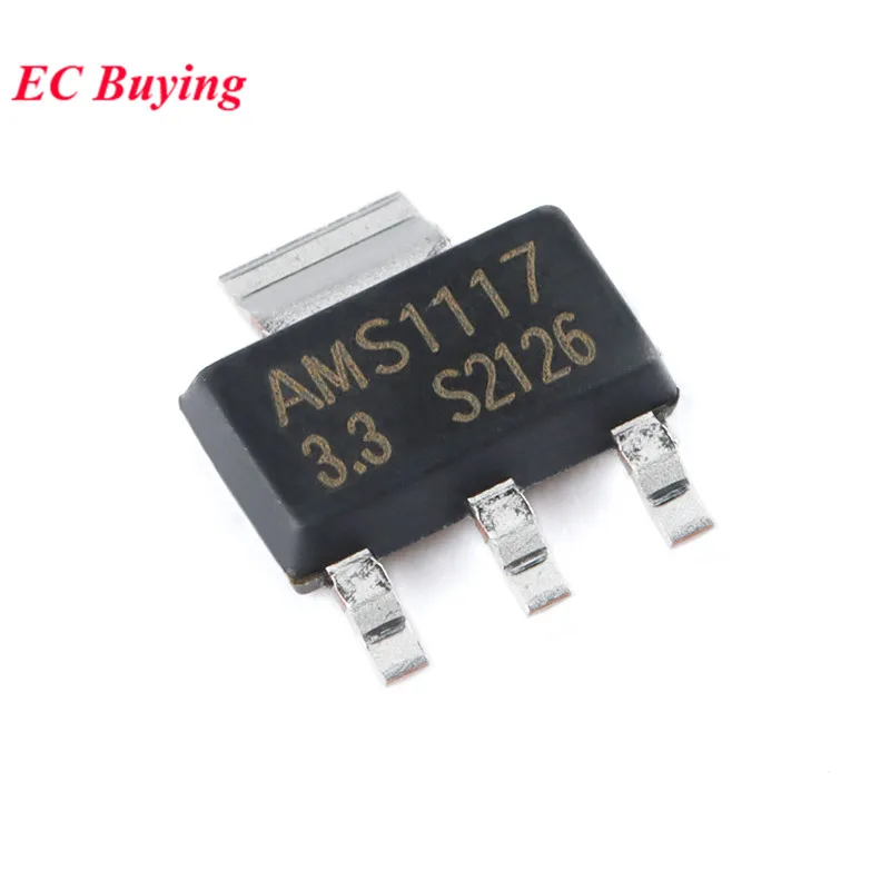 10pcs AMS1117-3.3 AMS1117 SOT-223 SOT223 Output 3.3V/1A Low Dropout Linear Regulator LDO IC Chip