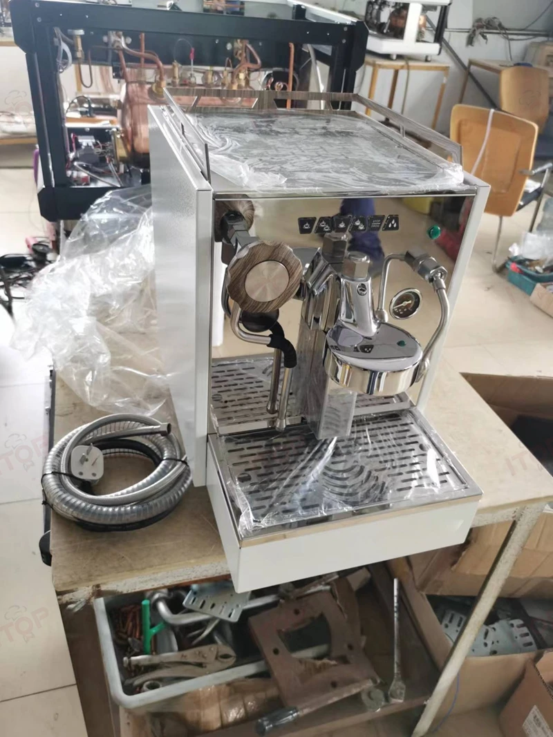 ITOP YTEM Semi-automatic Coffee Machine E61 Brewing Head Double Boiler FLUID-O-TECH Rotary Pump Espresso Maker 110V 220V