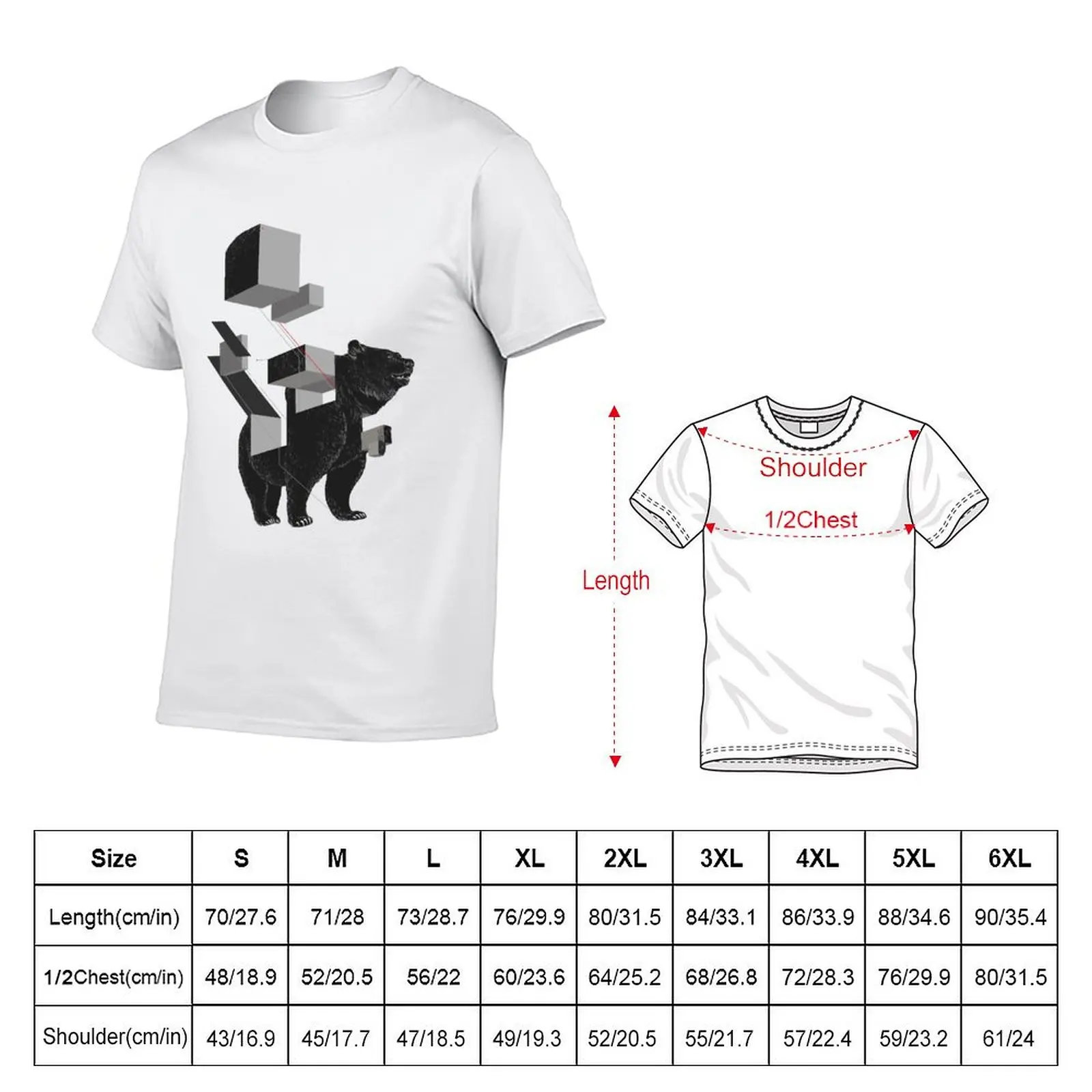 bear_deconstructed T-Shirt Relaxed Fit Casual Short Sleeve Top