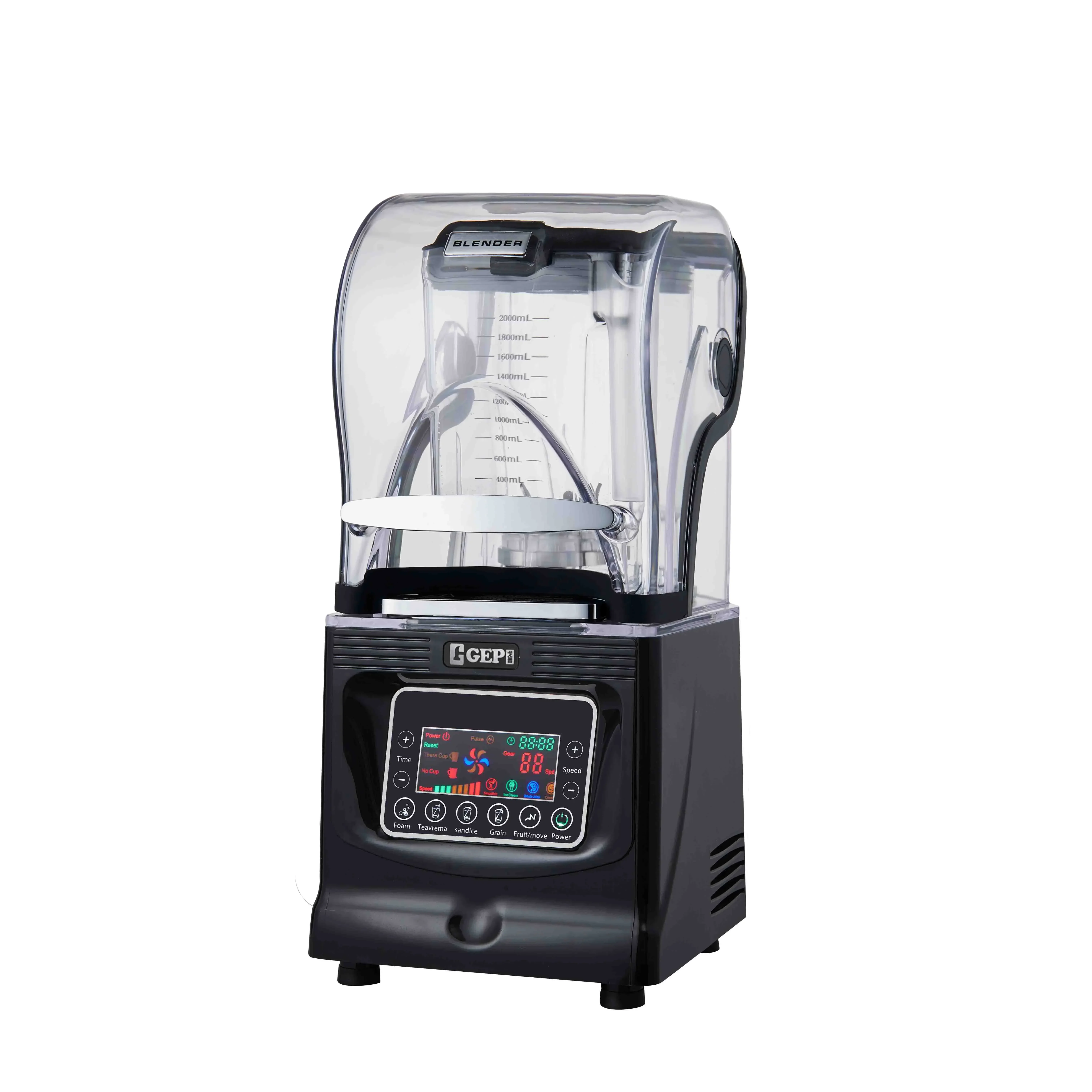 

9840 Pure Copper Motor Gepu Commercial Blender Low Noise Heavy Duty Smoothie Blender Machine