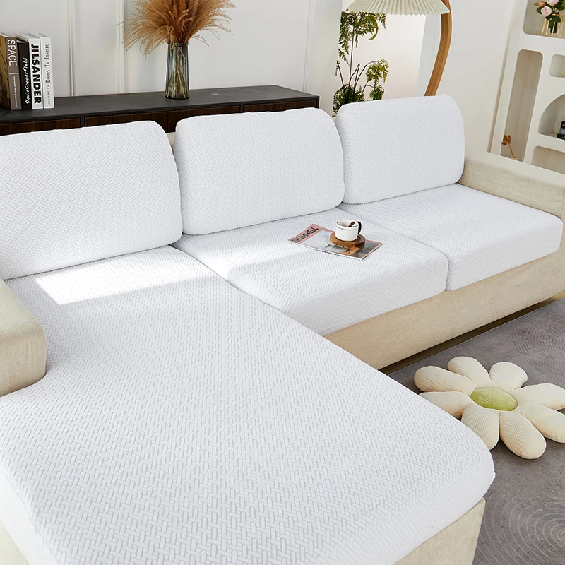 Jacquard Dikke Kussenhoes Ingericht Bankhoezen Wasbaar Stretch Alle seizoenen Meubelbeschermer Sectionele Banken Woonkamer 1PC