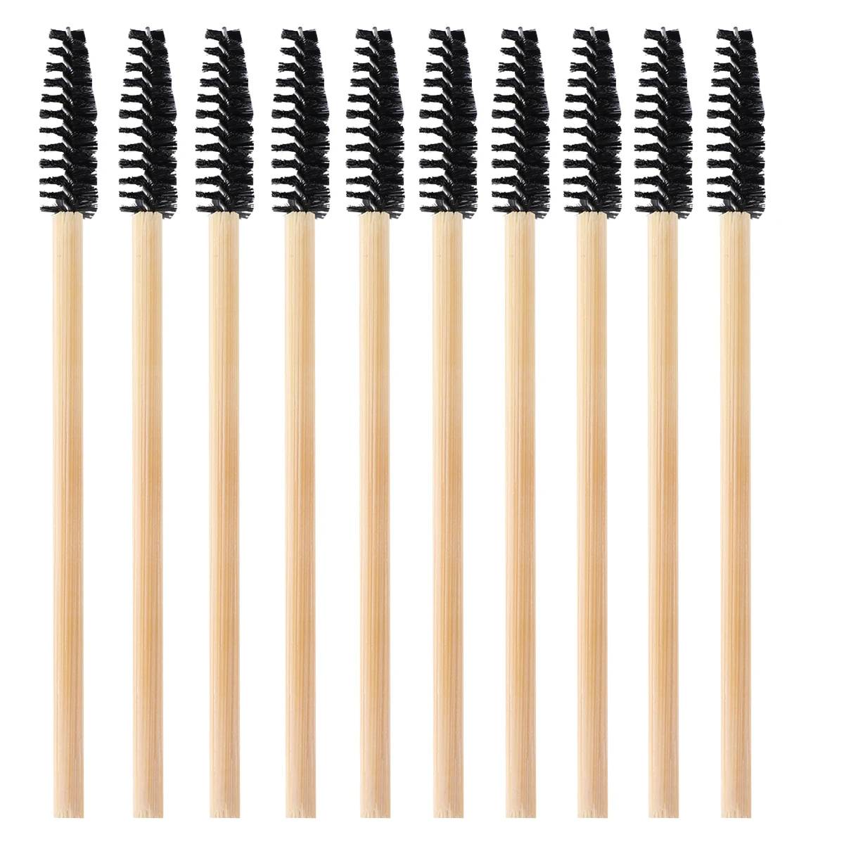 

20Pcs Bamboo Handle Eyebrow Brushes Premium Polyester Head Portable Lightweight Eyelash Combs Supplies Salon Home Gift