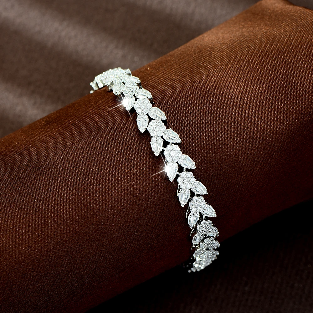 HIBRIDE European and American Style New Shiny Bracelet Suitable for Women's Wedding Bridal Dress Jewelry Accessories Gift B308
