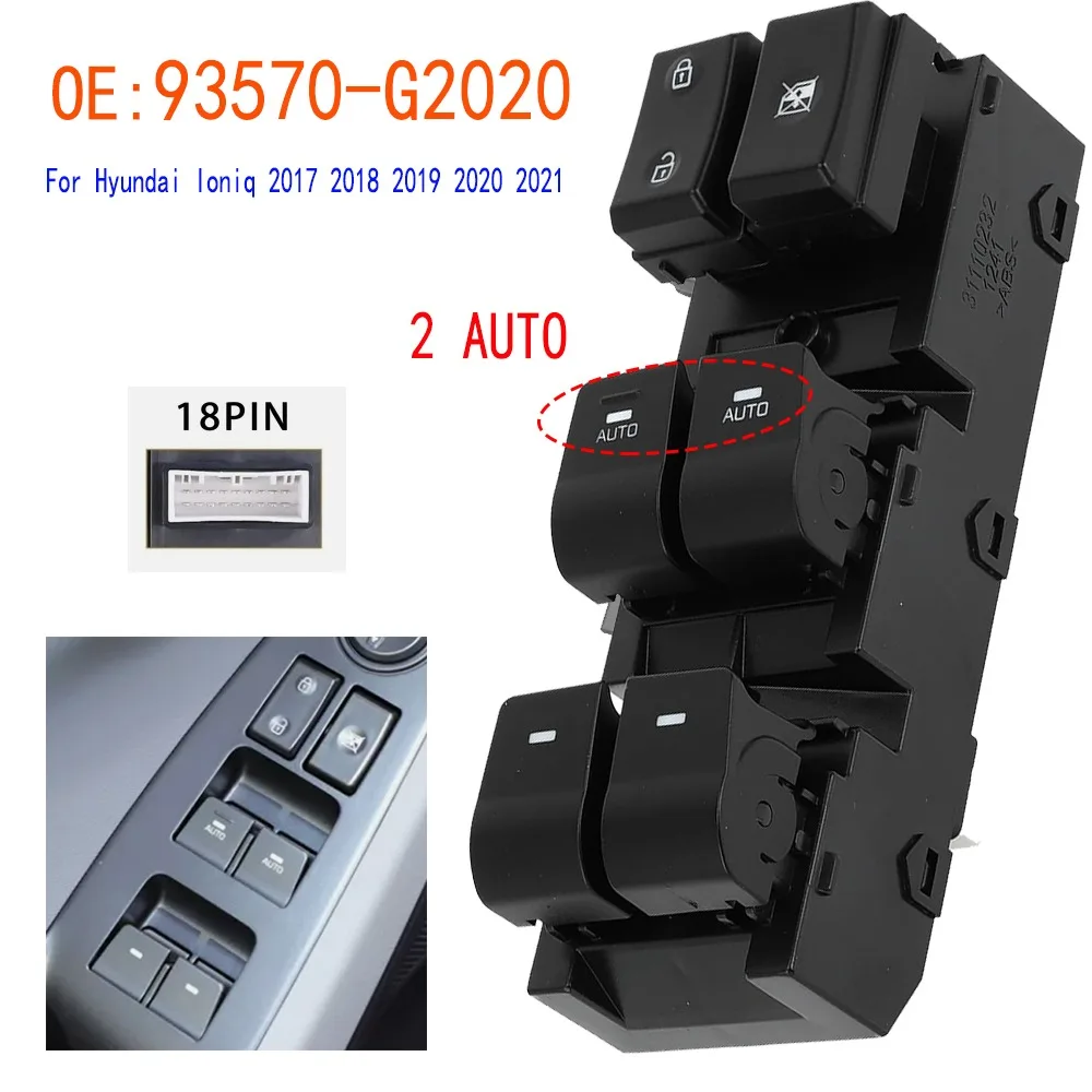 

Driver Side Window Switch for Hyundai Ioniq 2017 2018 2019 2021 Front Left Electric Power Lifter Control Button Car Accessories