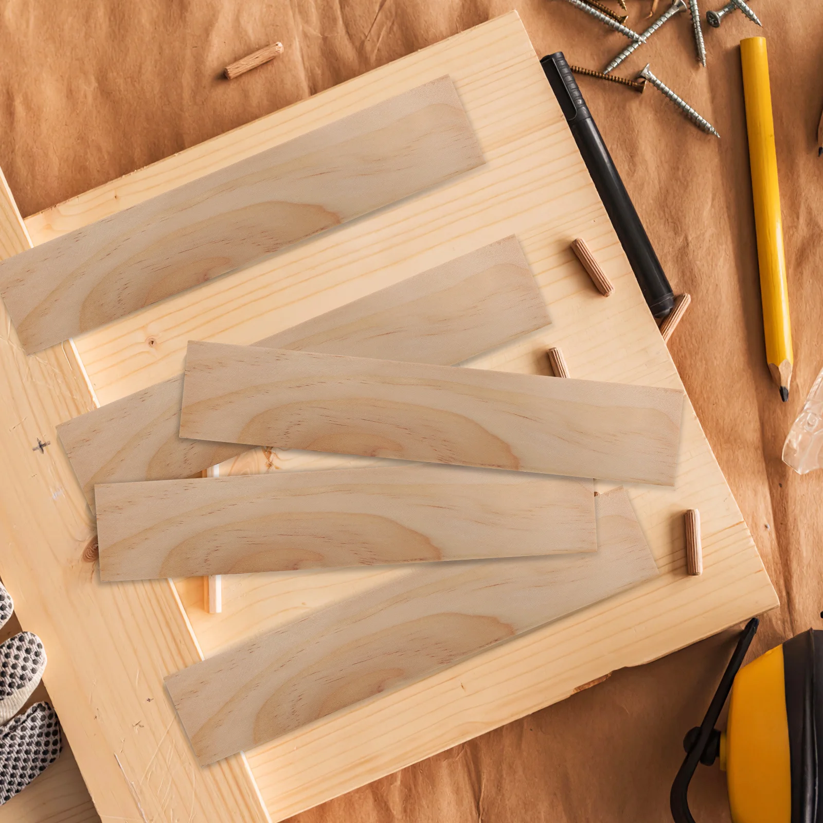 

12Pcs Larch Wood Rectangle Boards Unfinished Smooth Surface for Craft Painting Wood Blocks for Crafting DIY Art