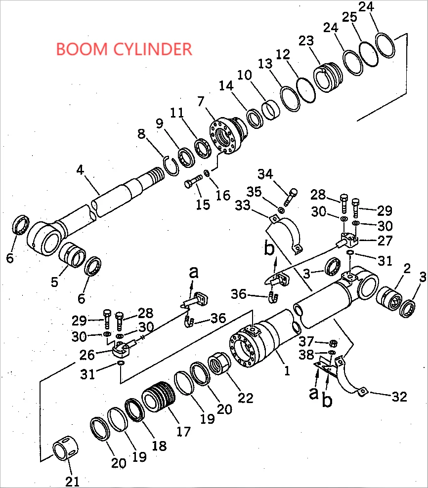 KOMATSU PC200-6 BOOM/ARM/BUCKET CYLINDER SEAL KIT AND MAIN PUMP MAIN VALVE SWING MOTOR TRAVEL MOTOR AND CENTER JOINT SEAL KIT