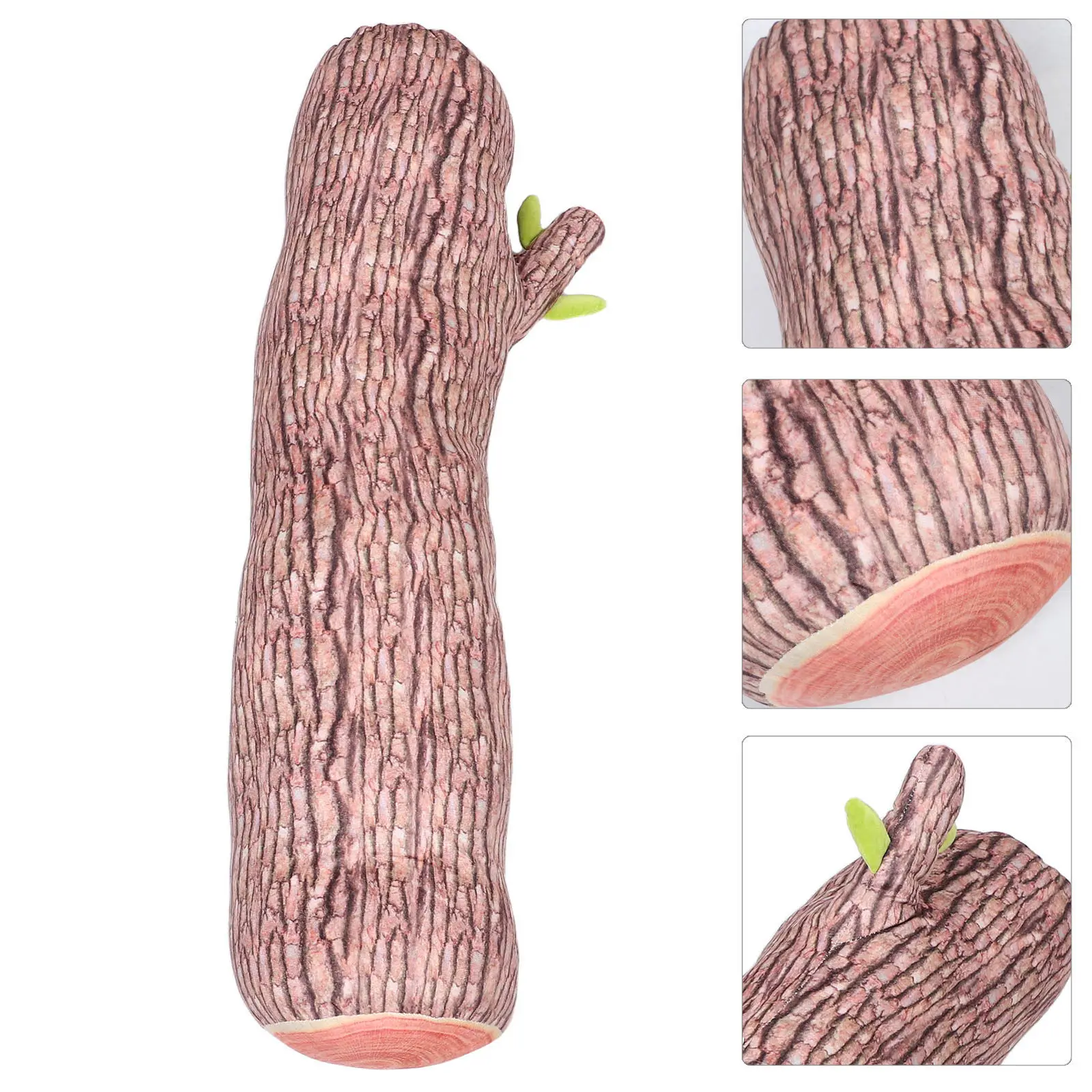 Tree Stump Pillow 3D Simulated Round Cylinder Cushion Decorative Throw Pillow Sofa Nap Log Shaped Stuffed Cushion