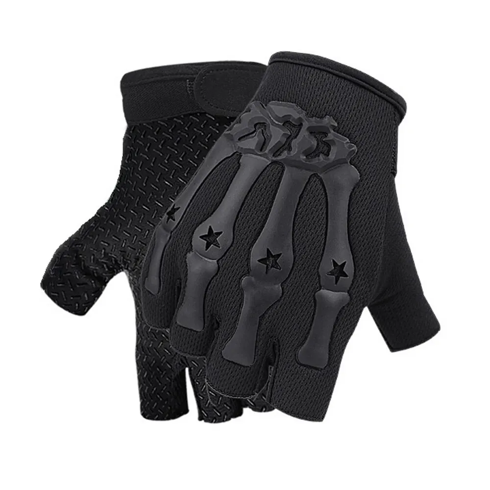 Tactical Riding Fingerless Gloves Non-slip Half Finger Gloves for Motorcycle Cycling Climbing Hiking Hunting Outdoor Sports