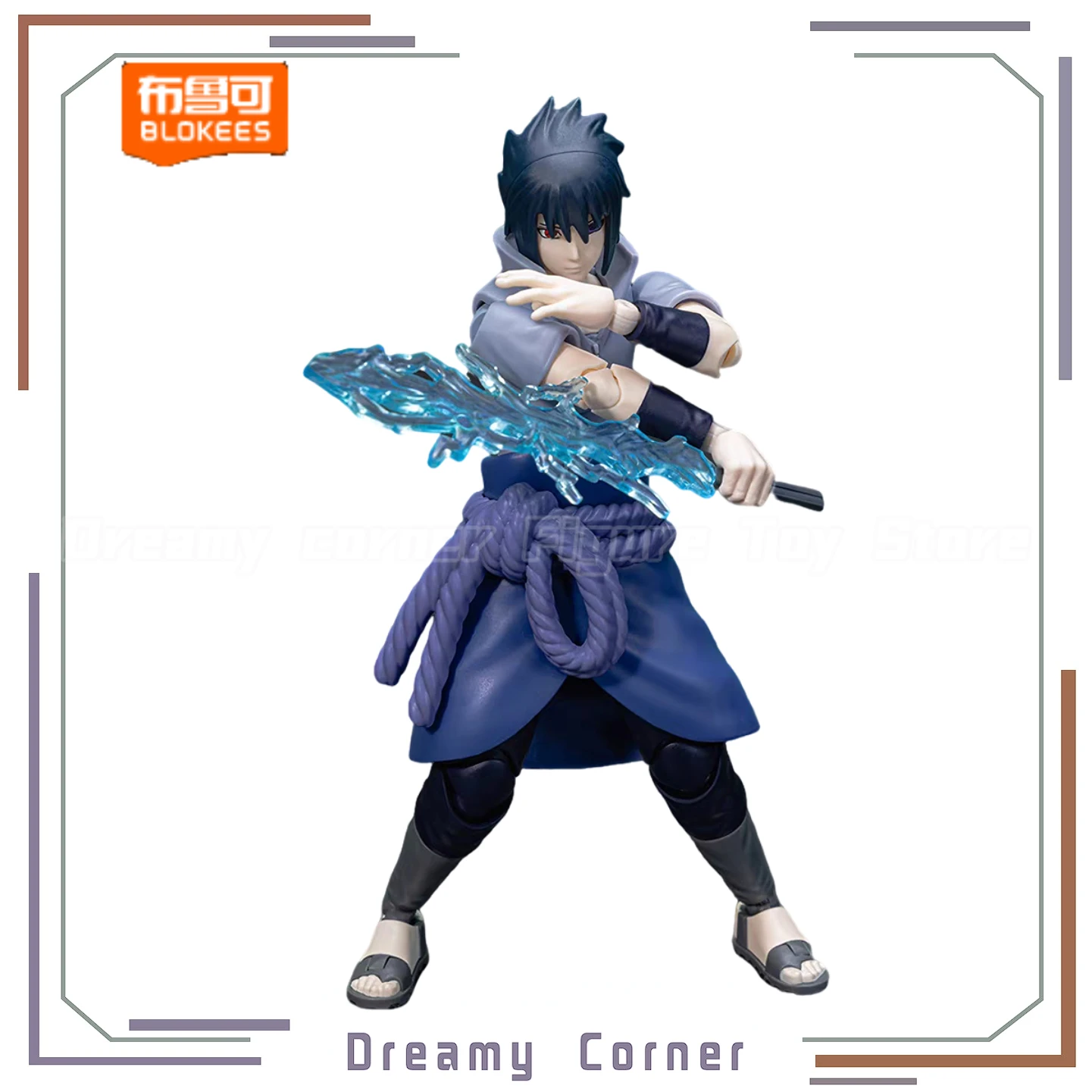 

【In Stock】Original BLOKEES Transcendent Edition NARUTO Shippuden Uchiha Sasuke Action Figure Assembly Model Ornament Toy